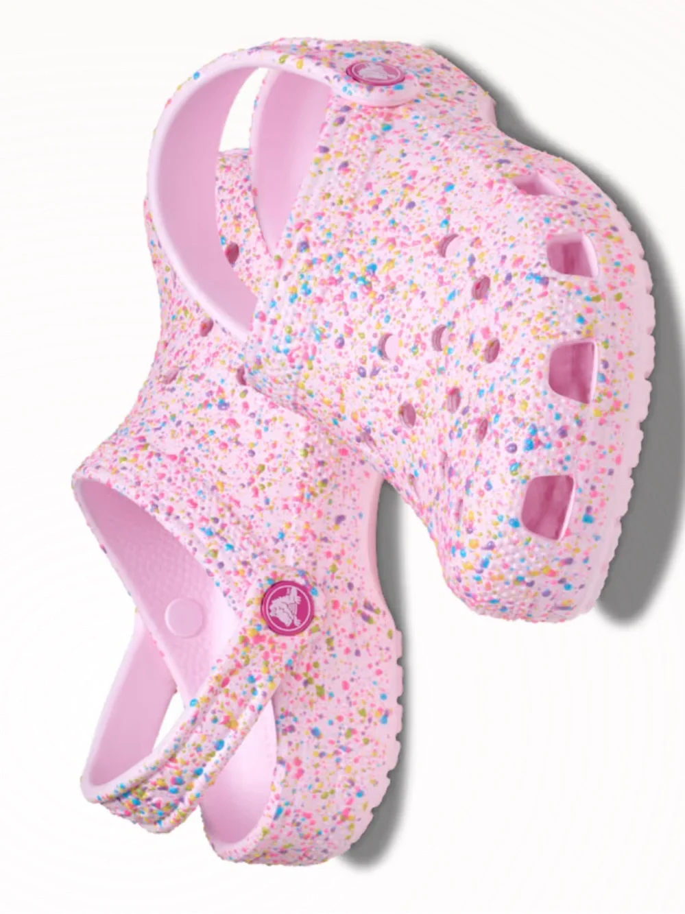 Crocs Splatter Paint Pink Clogs – Kids Size 1 – Gently Used
